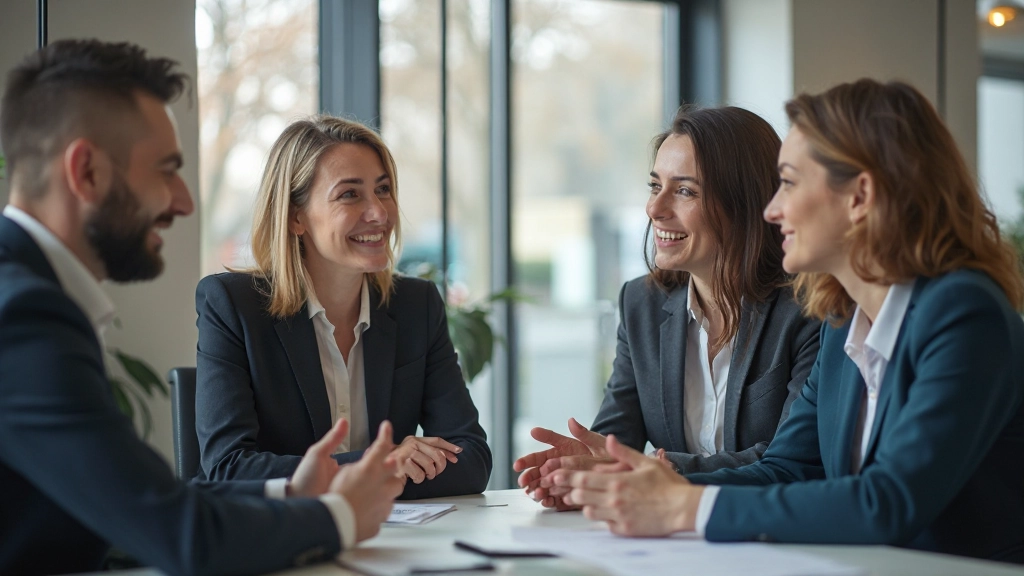 Voorbeeld van effectieve lichaamstaal en gezichtsuitdrukking in een professioneel gesprek