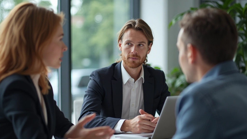 Diverse groep professionals in teammeeting met actieve luisterhouding