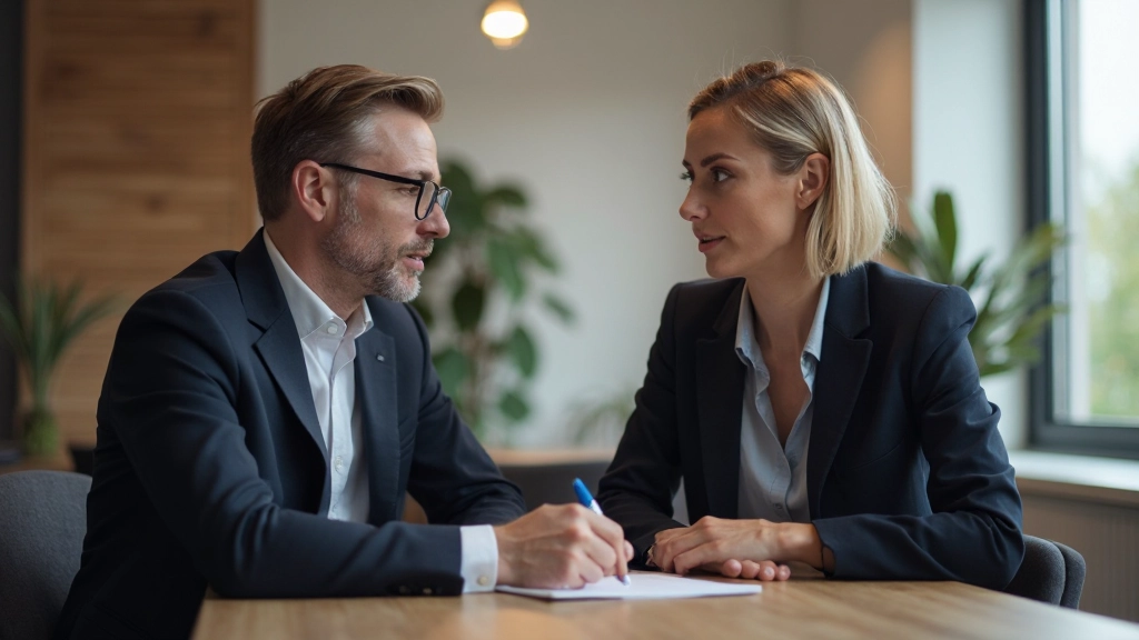 Twee professionals in onderhandelingsgesprek